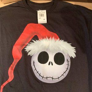Jack Skeleton Christmas T-Shirt Size LG Black